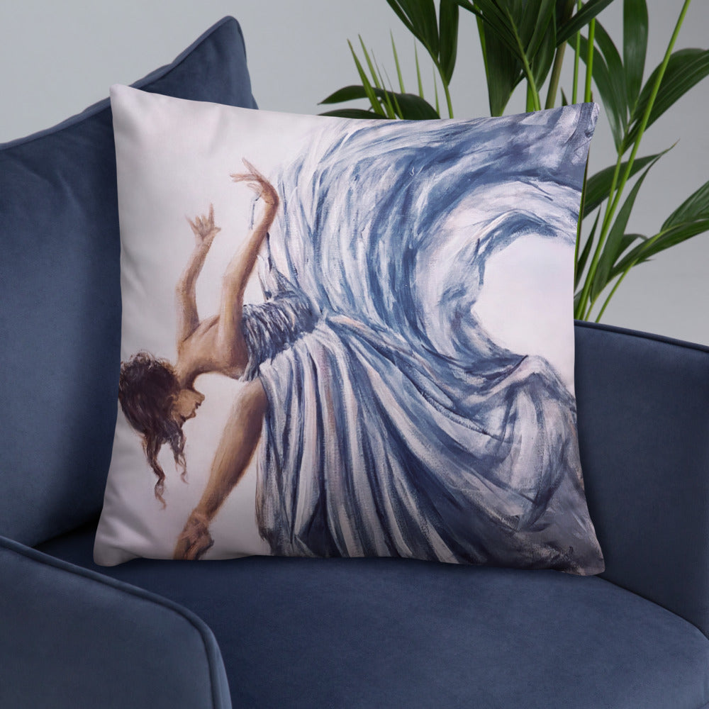 'Azure Symphony' Basic Pillow