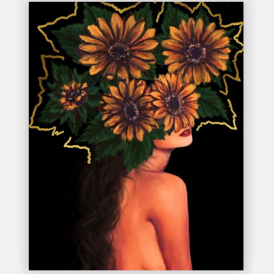 'Fiore Gold' original painting