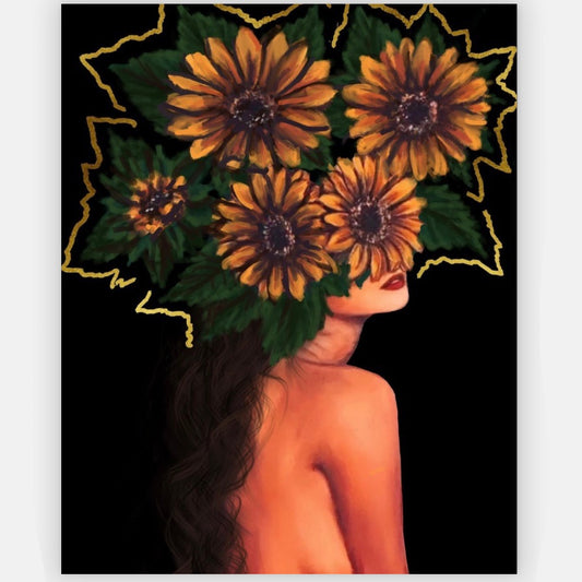 'Fiore Gold' original painting