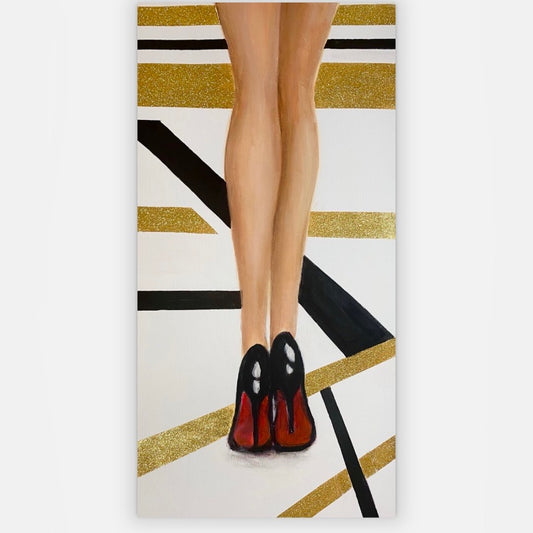'Glam Heels' original painting