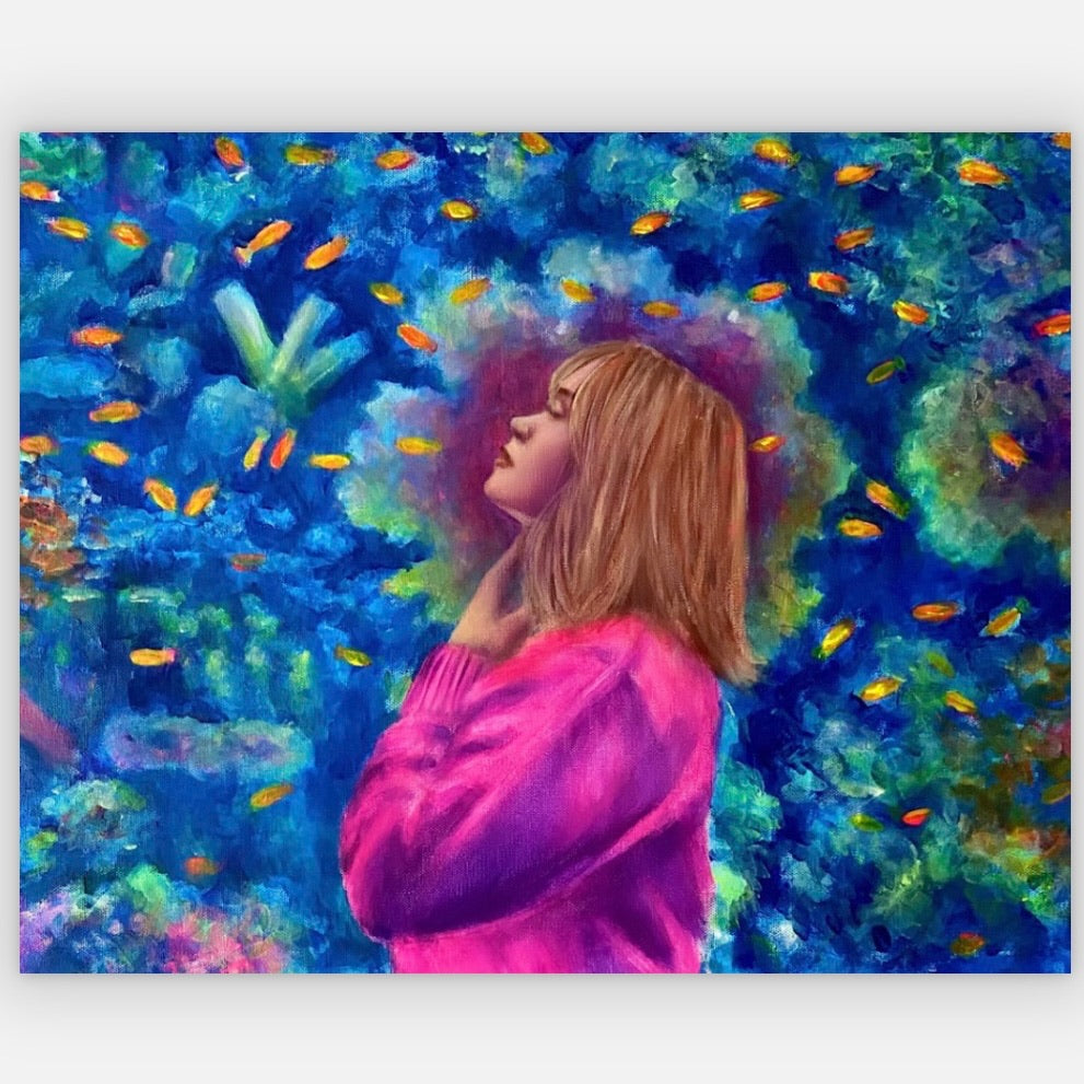 'Neon Water' original painting