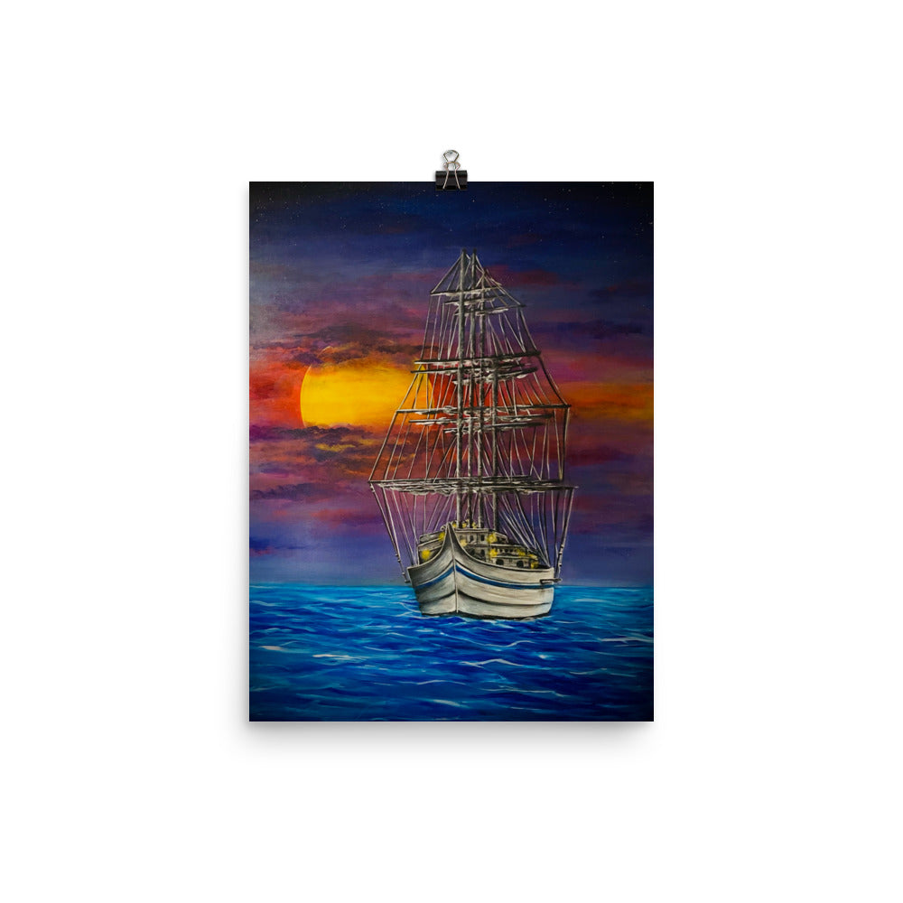 'Nocturnal Sea' matte print