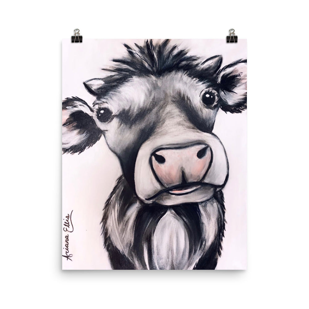 'Cow' matte print