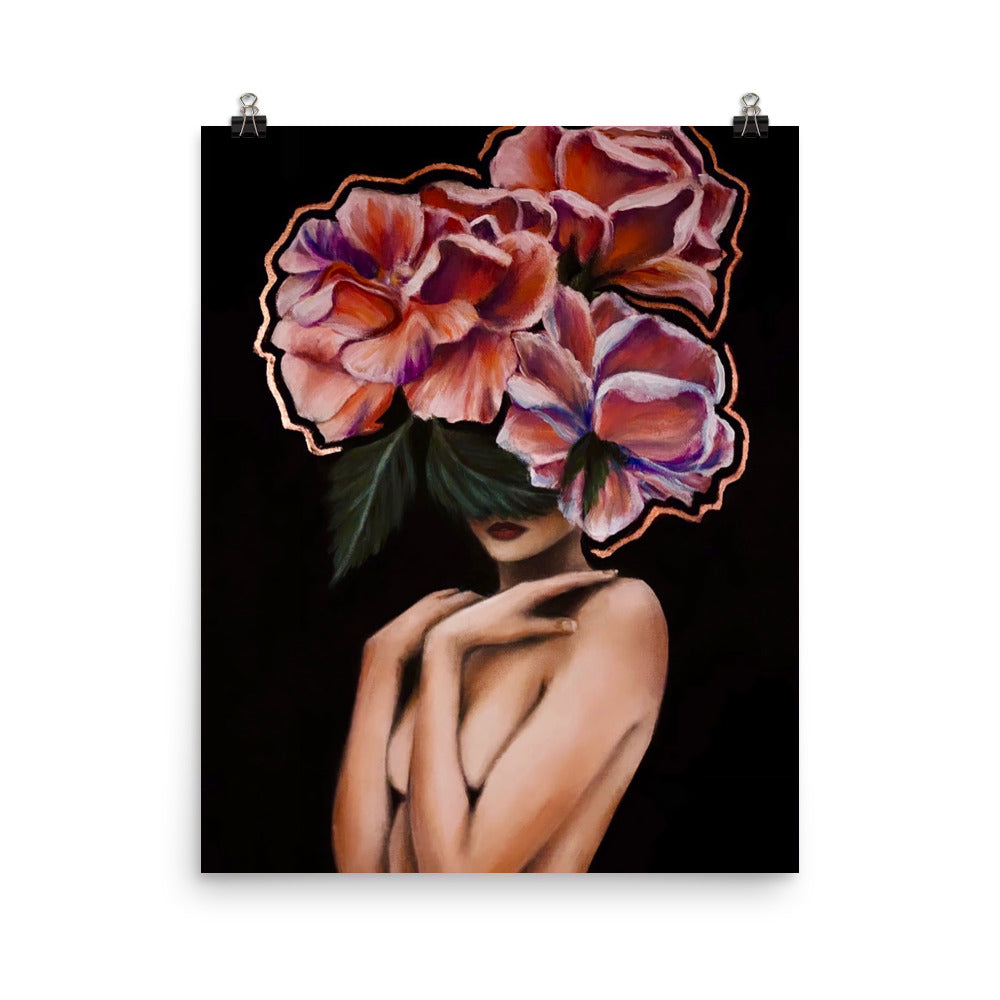 'Fiore Rose Gold' matte print