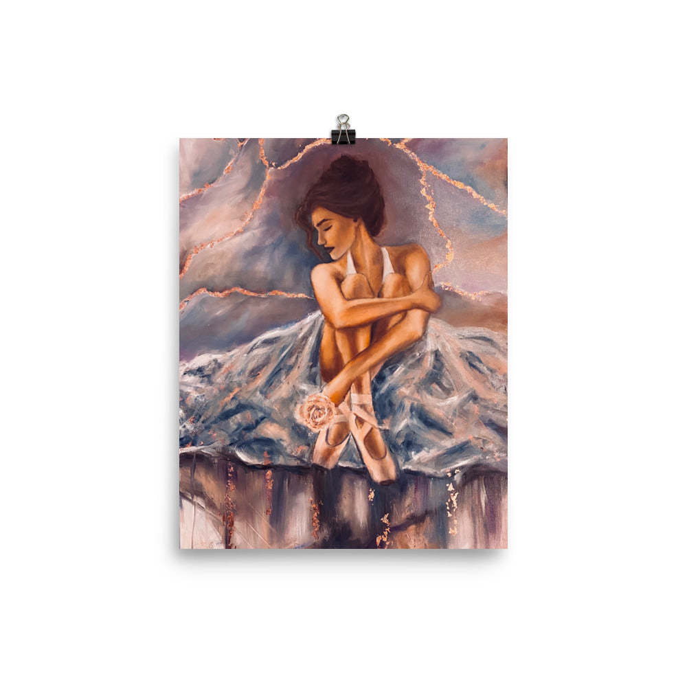 'Dancing Rose' matte print