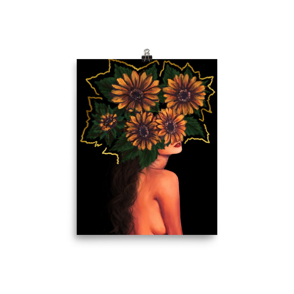 'Fiore Gold' matte print