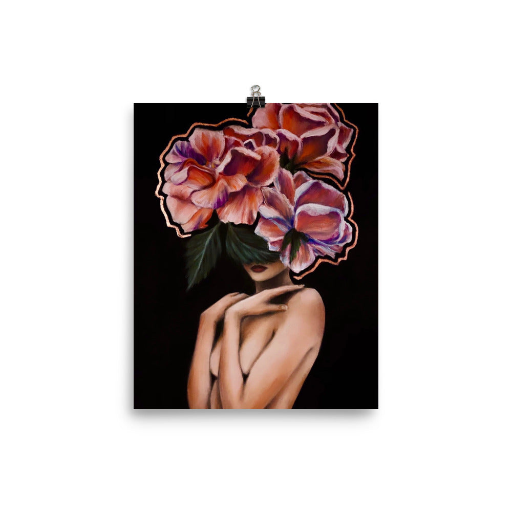 'Fiore Rose Gold' matte print