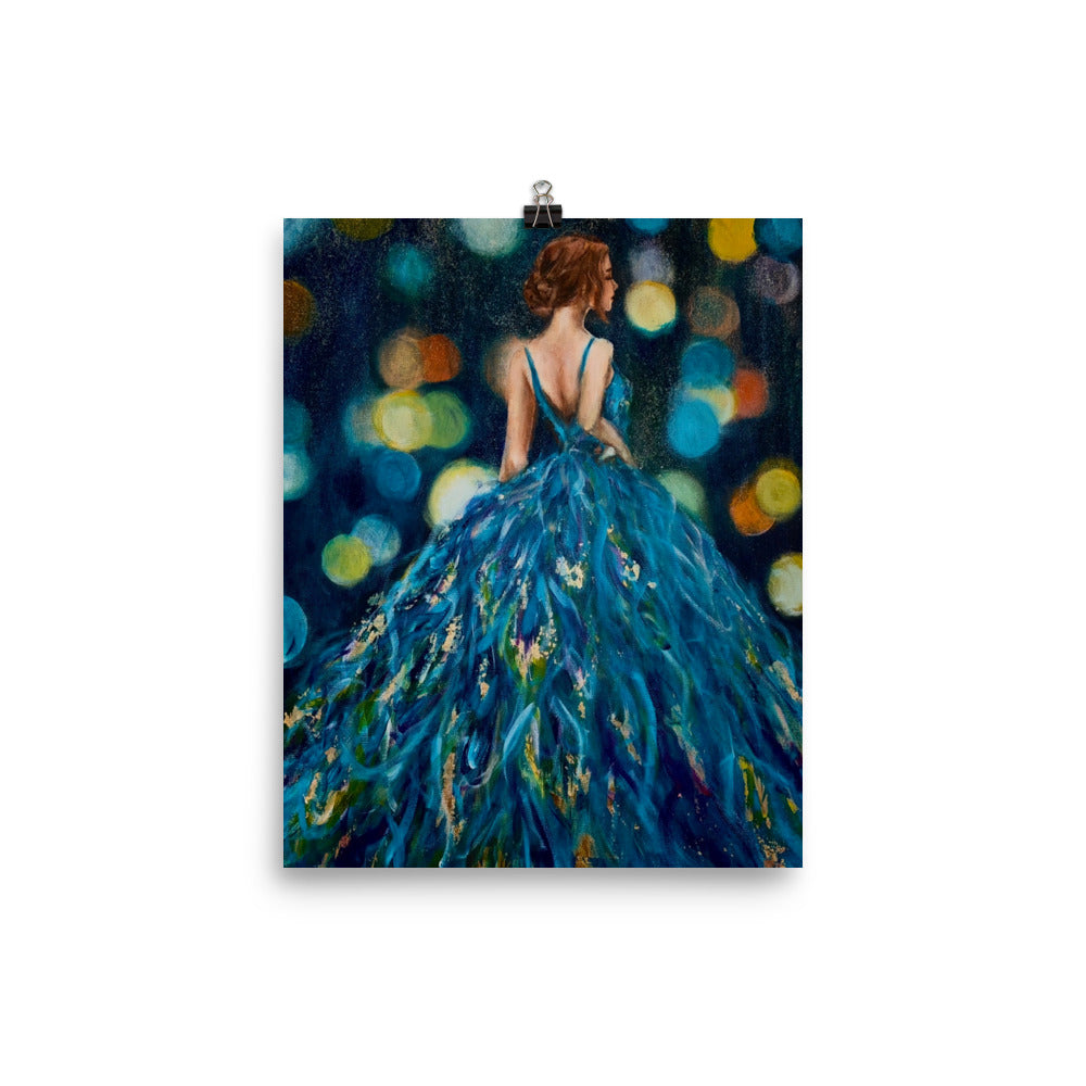 'Peacock Gold' matte print