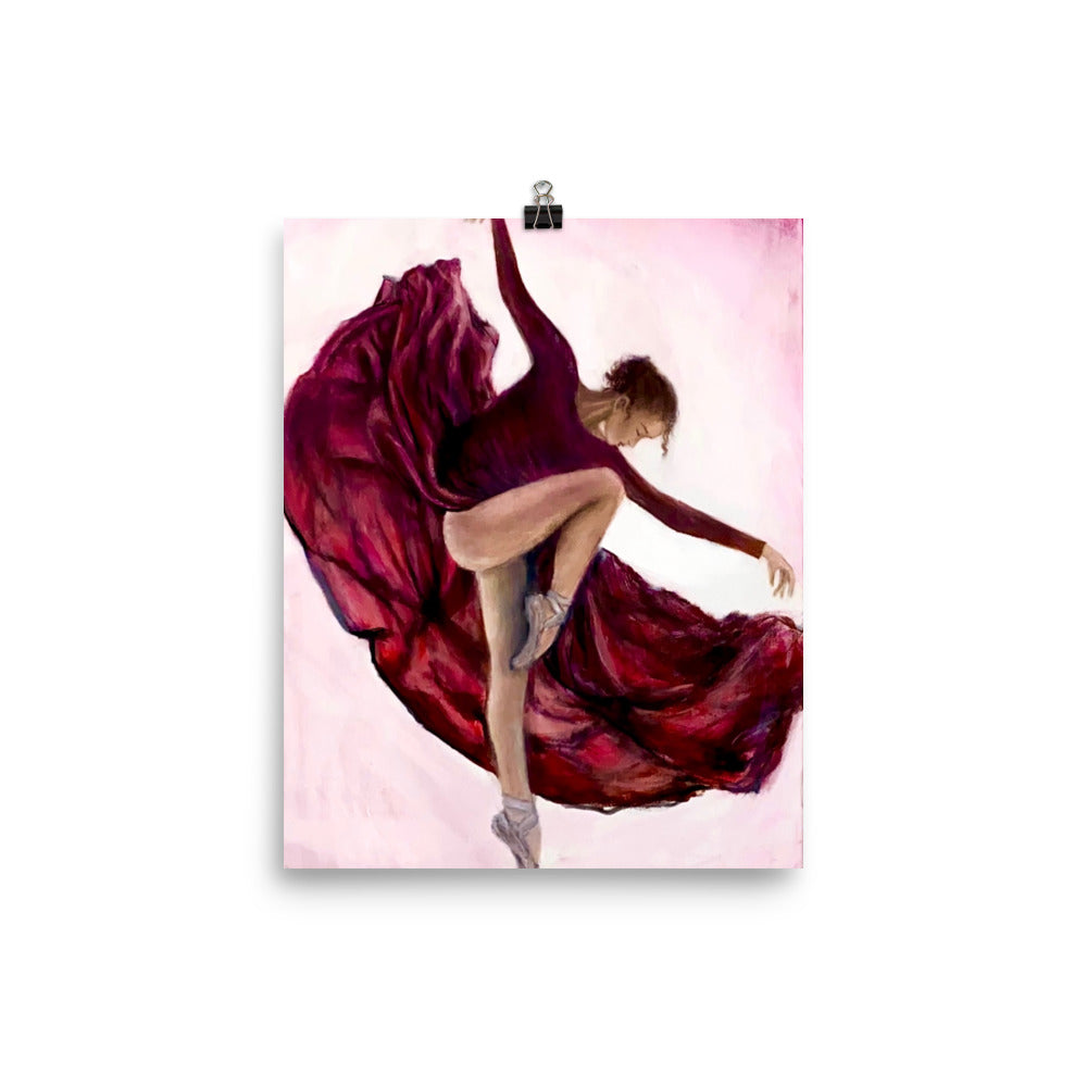 'Scarlet Recital' matte print