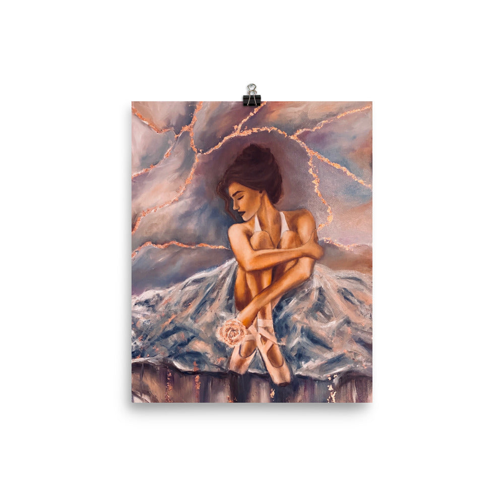 'Dancing Rose' gloss print