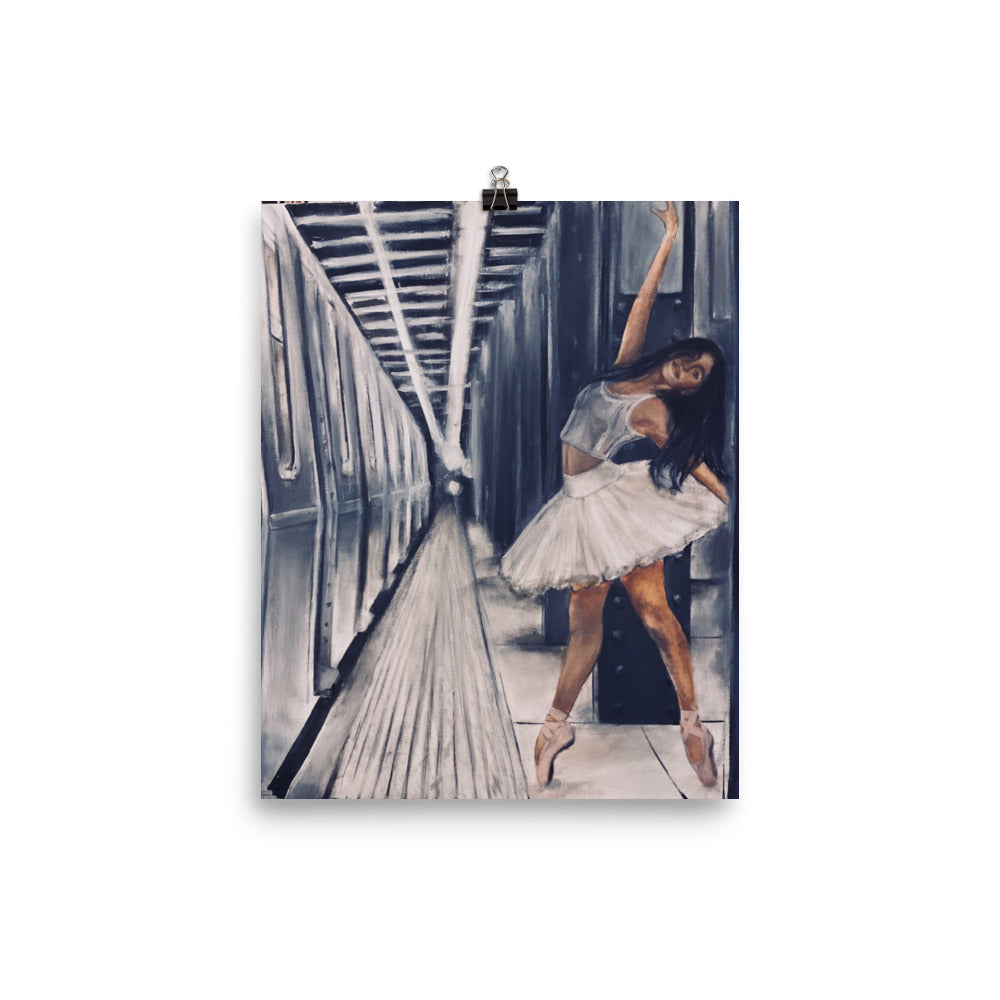 'Subway Ballet' gloss print