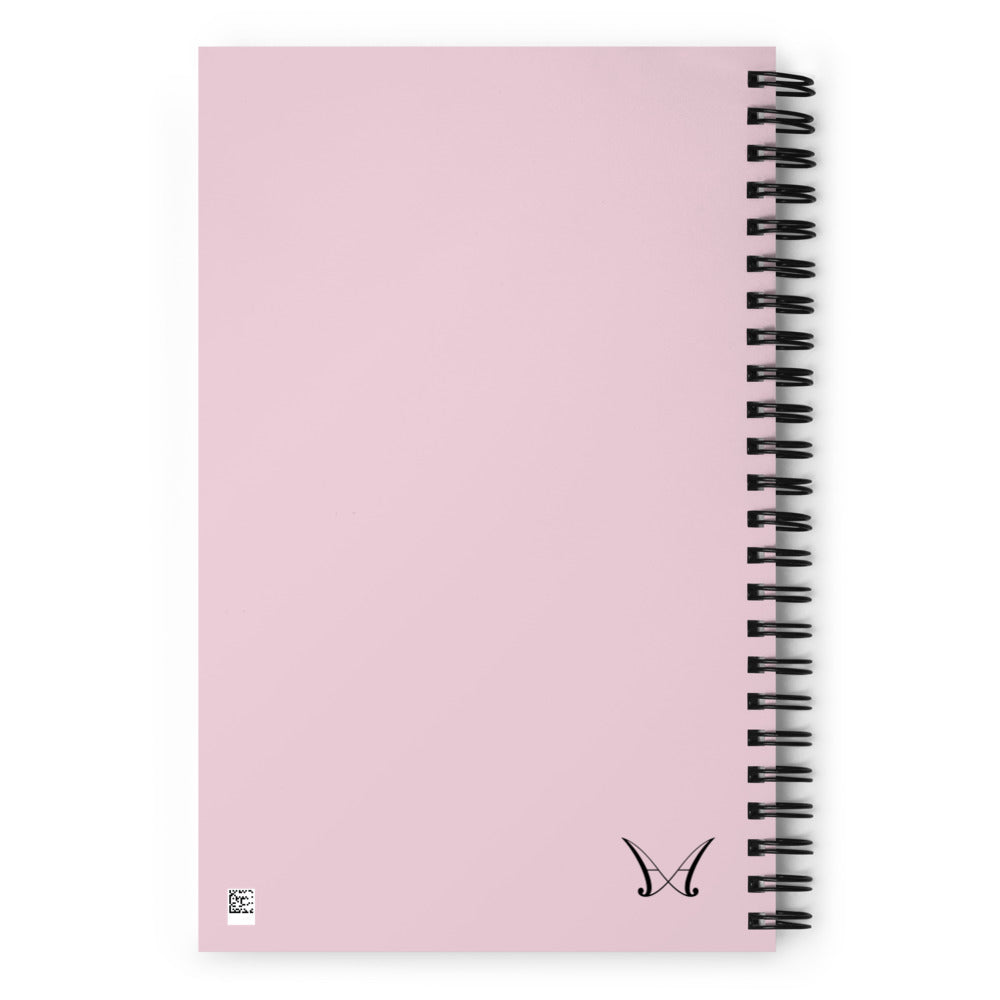 'Scarlet Recital' spiral notebook