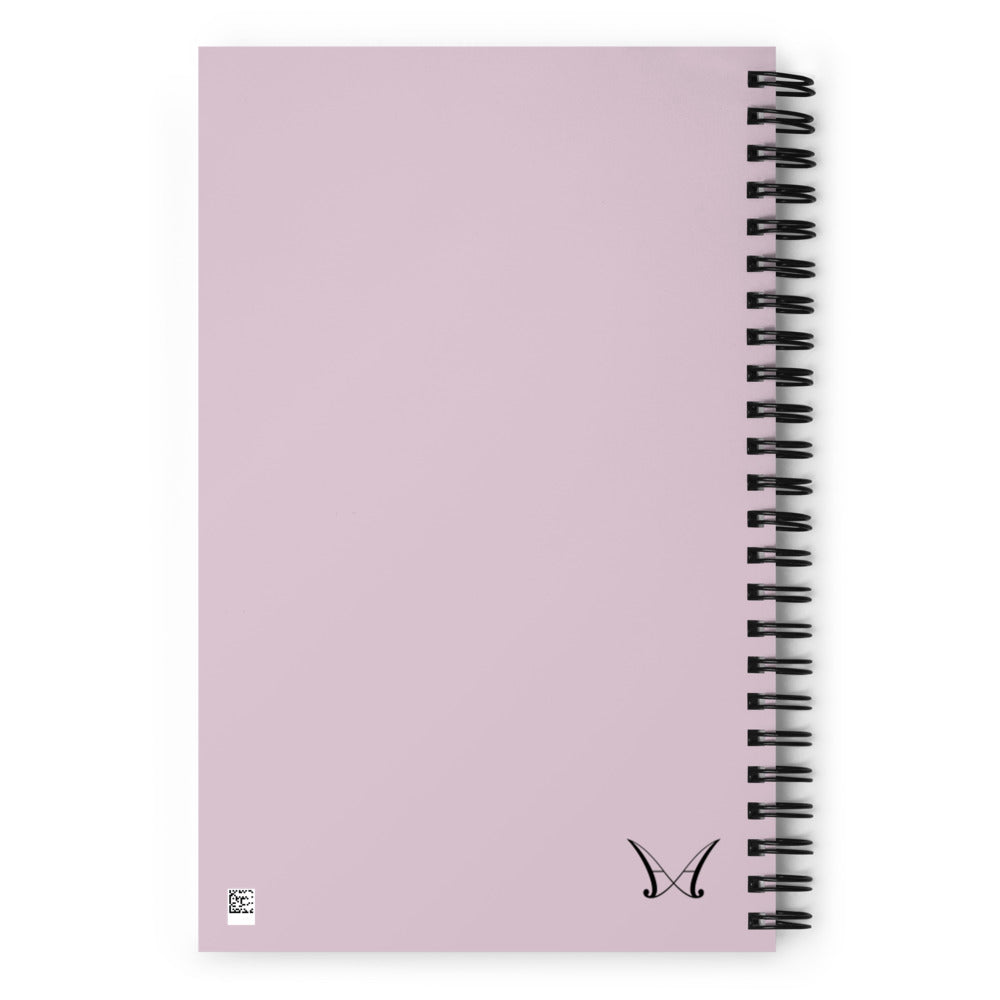 'Dancing Rose' spiral notebook