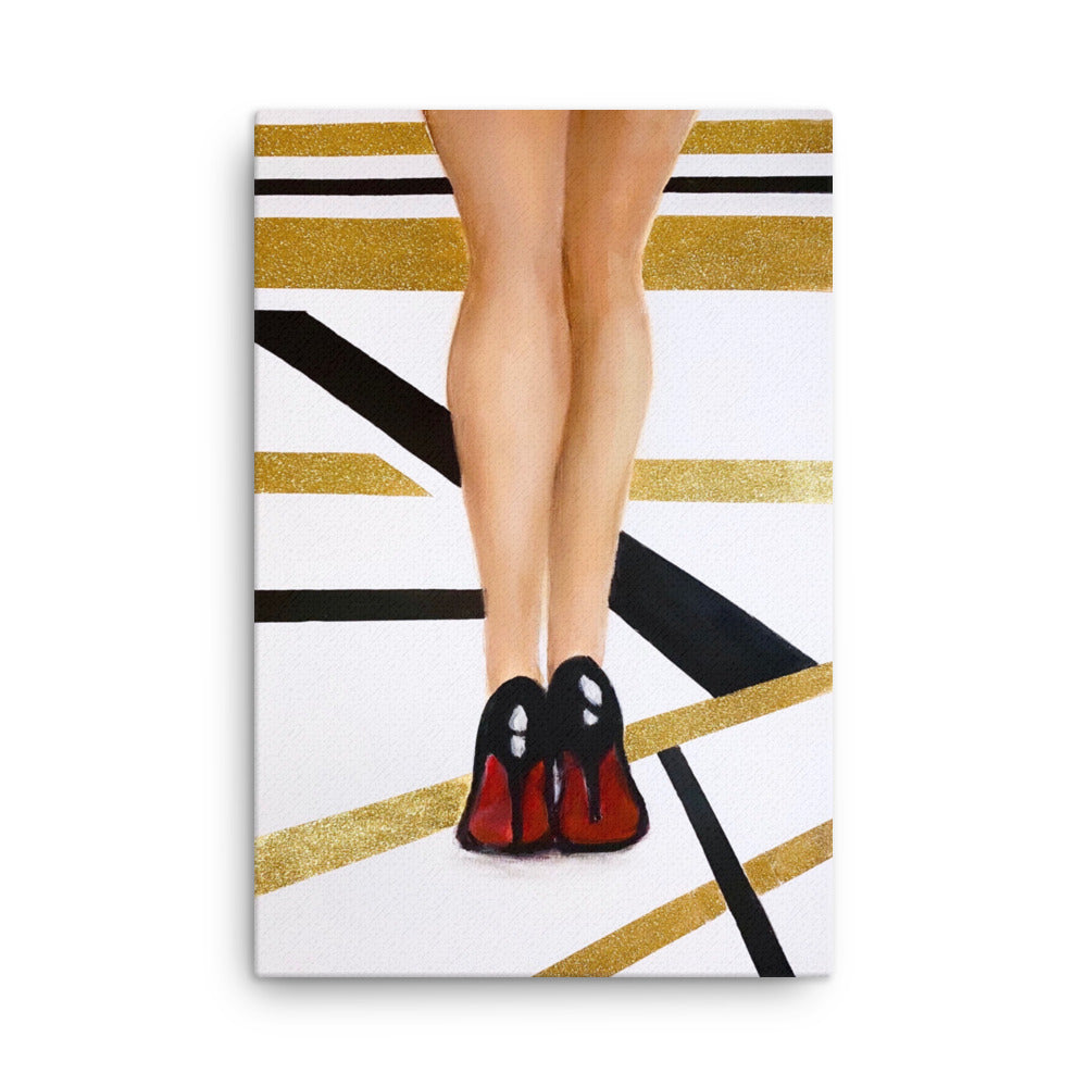 'Glam Heels' canvas print