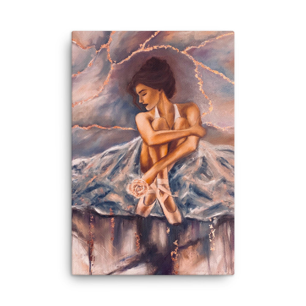 'Dancing Rose' canvas print