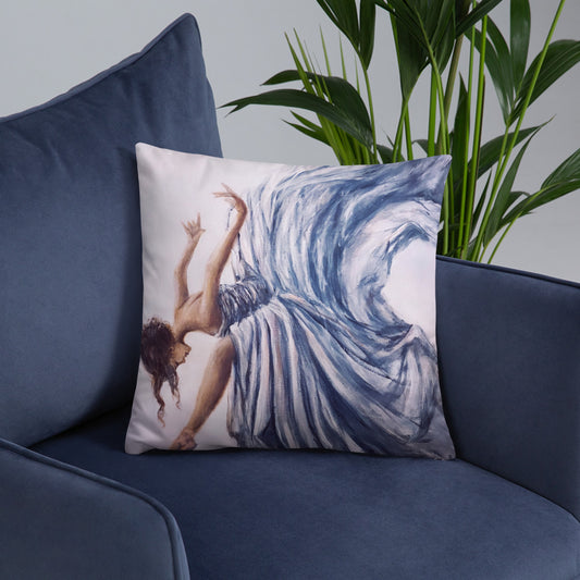 'Azure Symphony' Basic Pillow