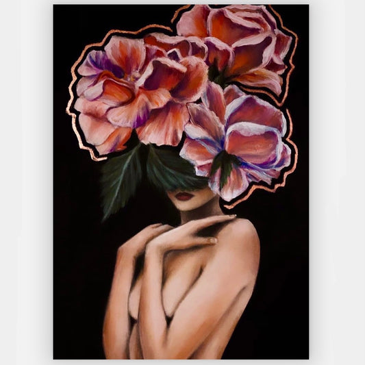 'Fiore Rose Gold' original painting