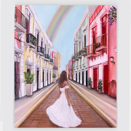 'Rainbow City' original painting