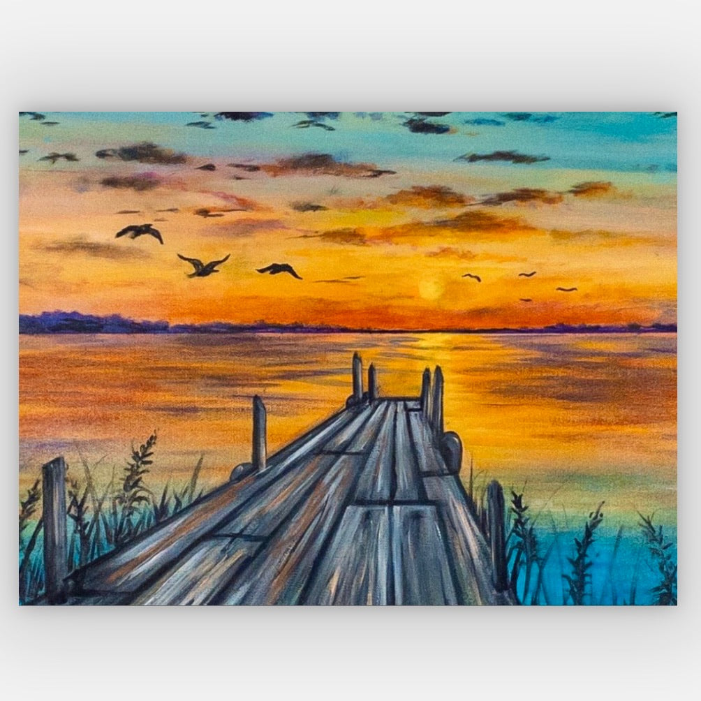 'Saturated Sunset' original painting