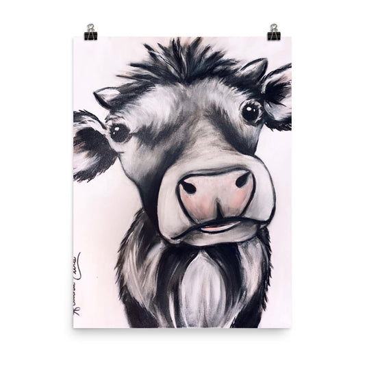 'Cow' matte print