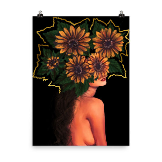 'Fiore Gold' matte print