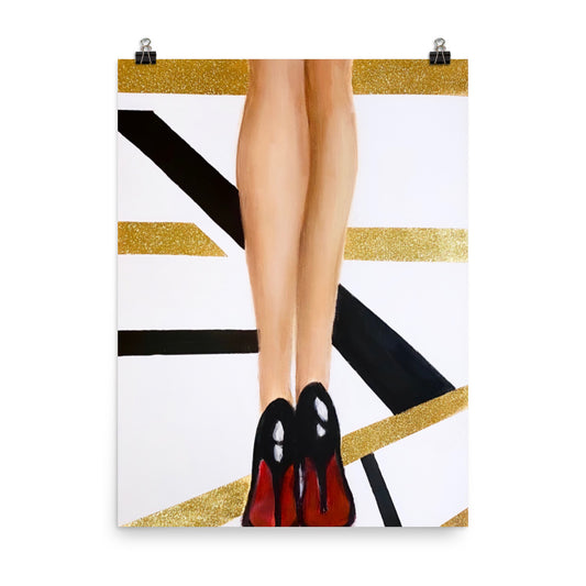 'Glam Heels' matte print