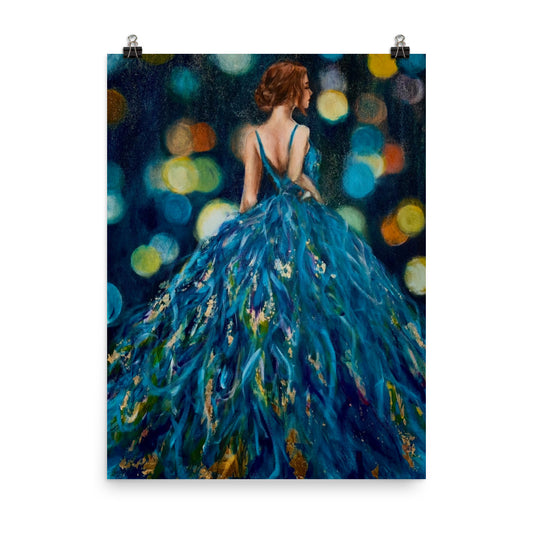 'Peacock Gold' matte print