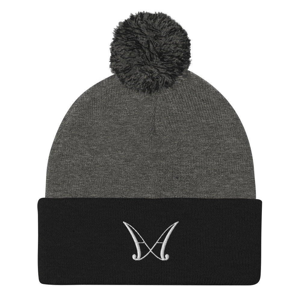 AxA embroidered Pom-Pom Beanie