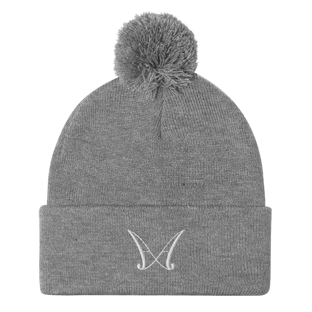 AxA embroidered Pom-Pom Beanie