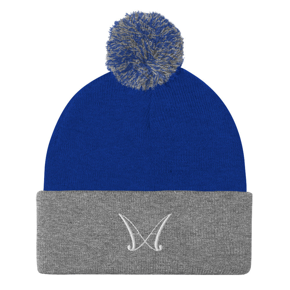 AxA embroidered Pom-Pom Beanie