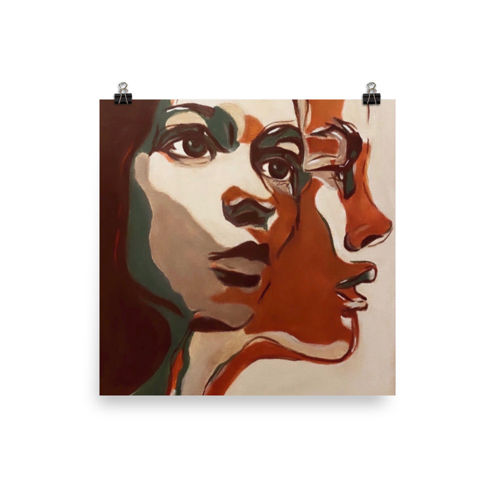 'Two Faced' gloss print