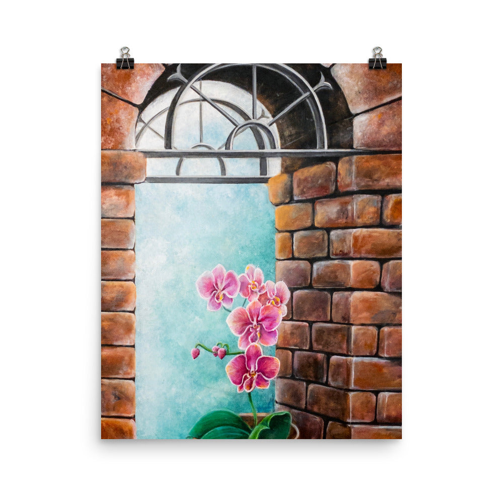 'Orchid Arch' gloss print