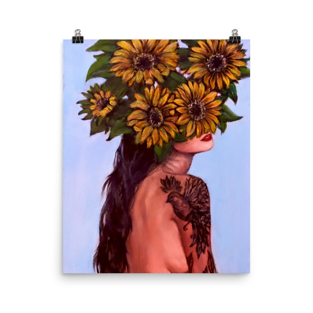 'Sunflower Mind w/tattoo' gloss print