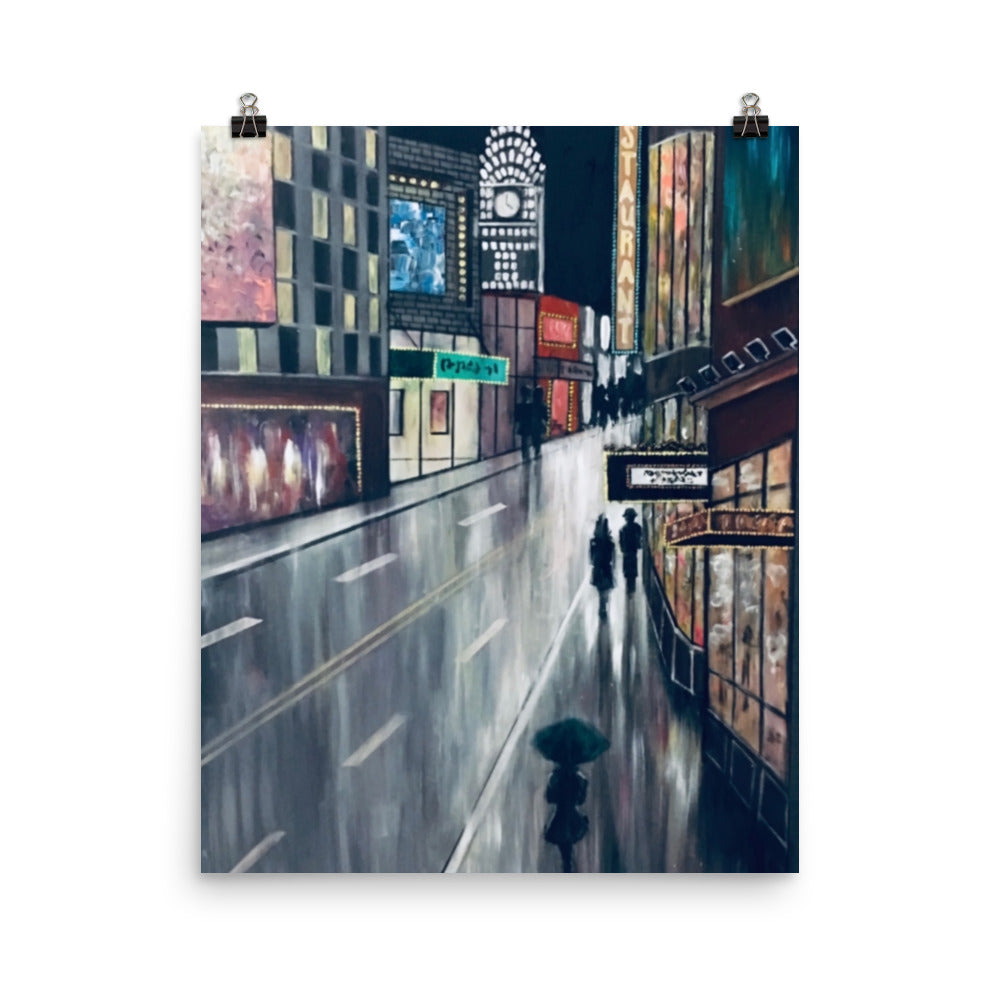 'New York' gloss print