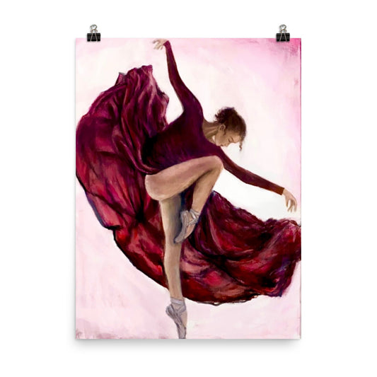 'Scarlet Recital' gloss print