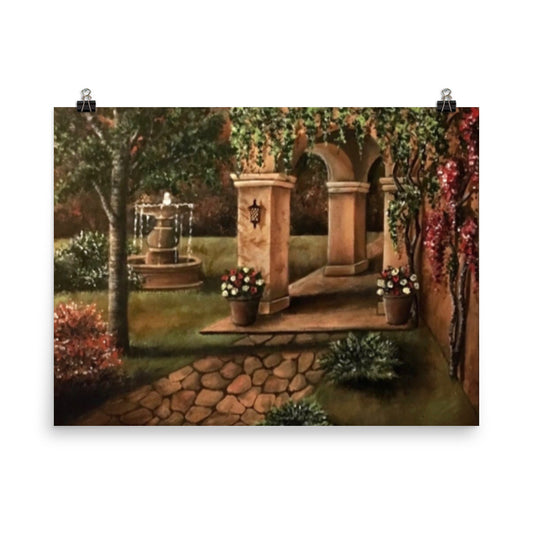 'Secret Garden' gloss print