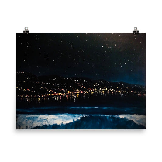 'Absent Moon' gloss print