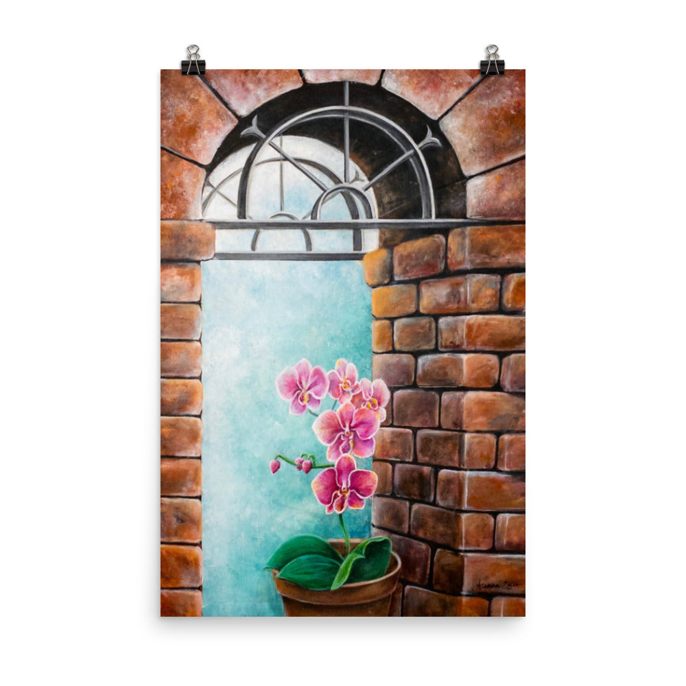 'Orchid Arch' gloss print