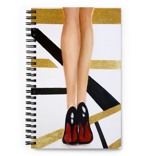 'Glam Heels' spiral notebook