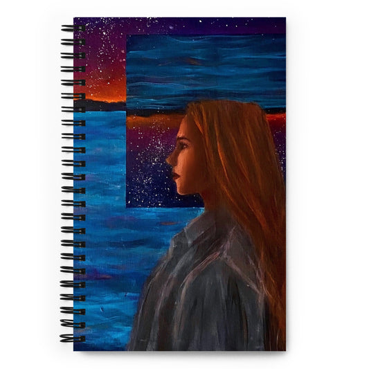 'Flipped' spiral notebook