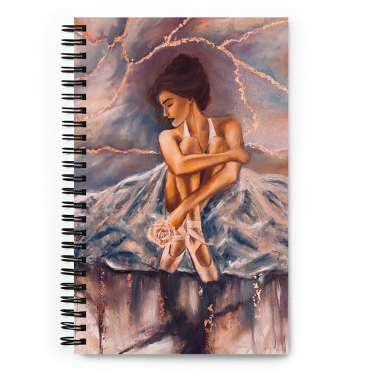 'Dancing Rose' spiral notebook