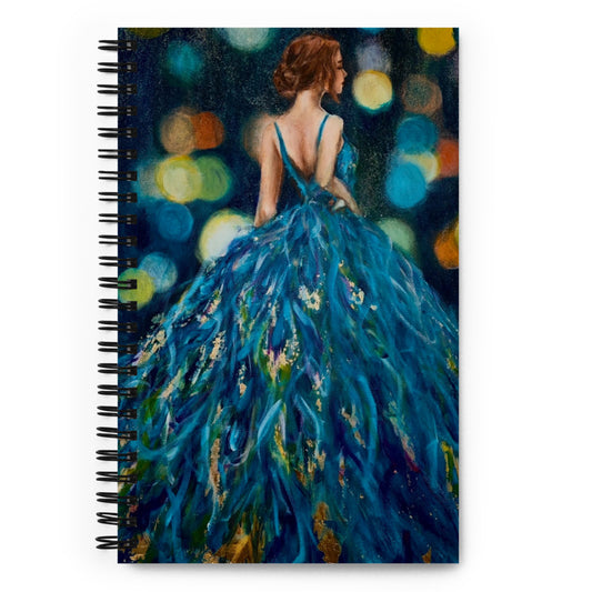 'Peacock Gold' spiral notebook