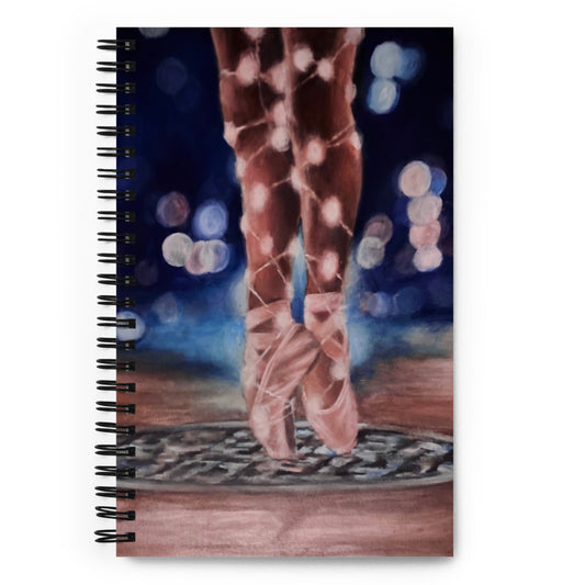 'Ballet Lights' spiral notebook