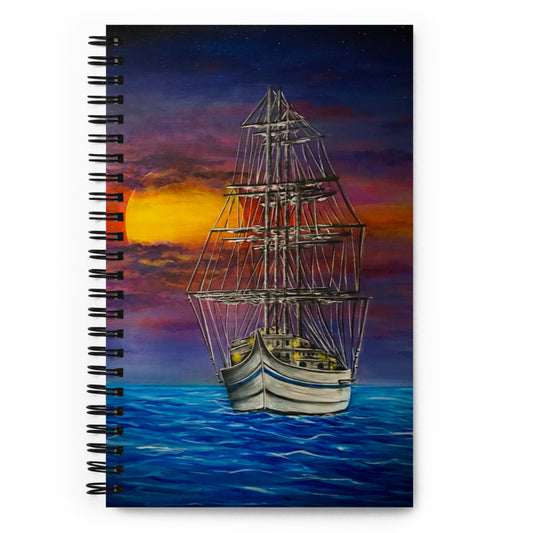 'Nocturnal Sea' spiral notebook