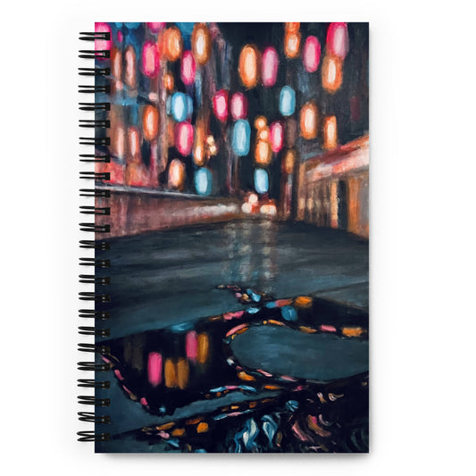 'Downtown Daze' spiral notebook