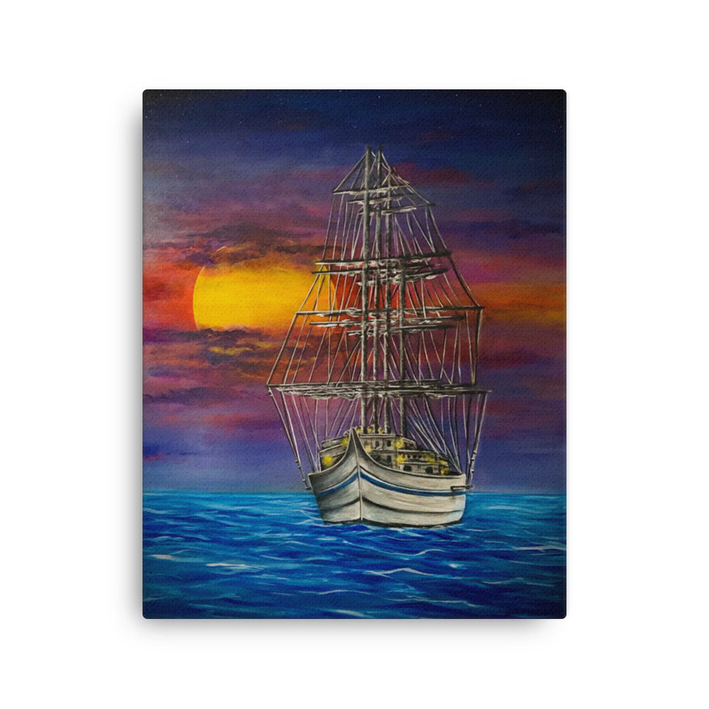 'Nocturnal Sea' canvas print