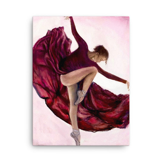 'Scarlet Recital' canvas print