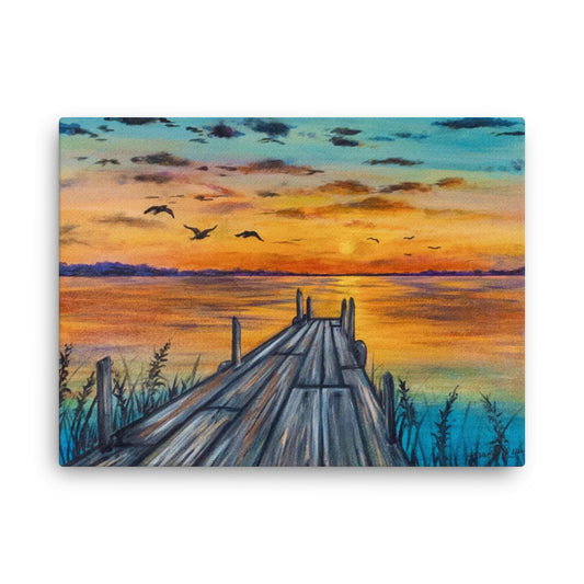 'Saturated Sunset' canvas print