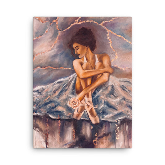 'Dancing Rose' canvas print