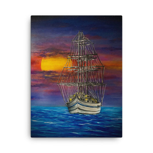 'Nocturnal Sea' canvas print
